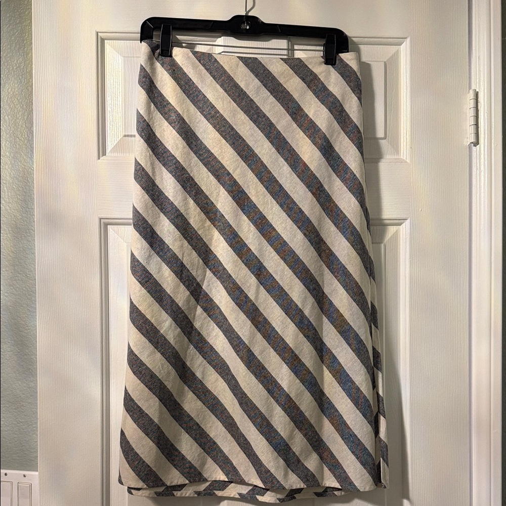 J.Crew Midi Skirt in Cream and Gray